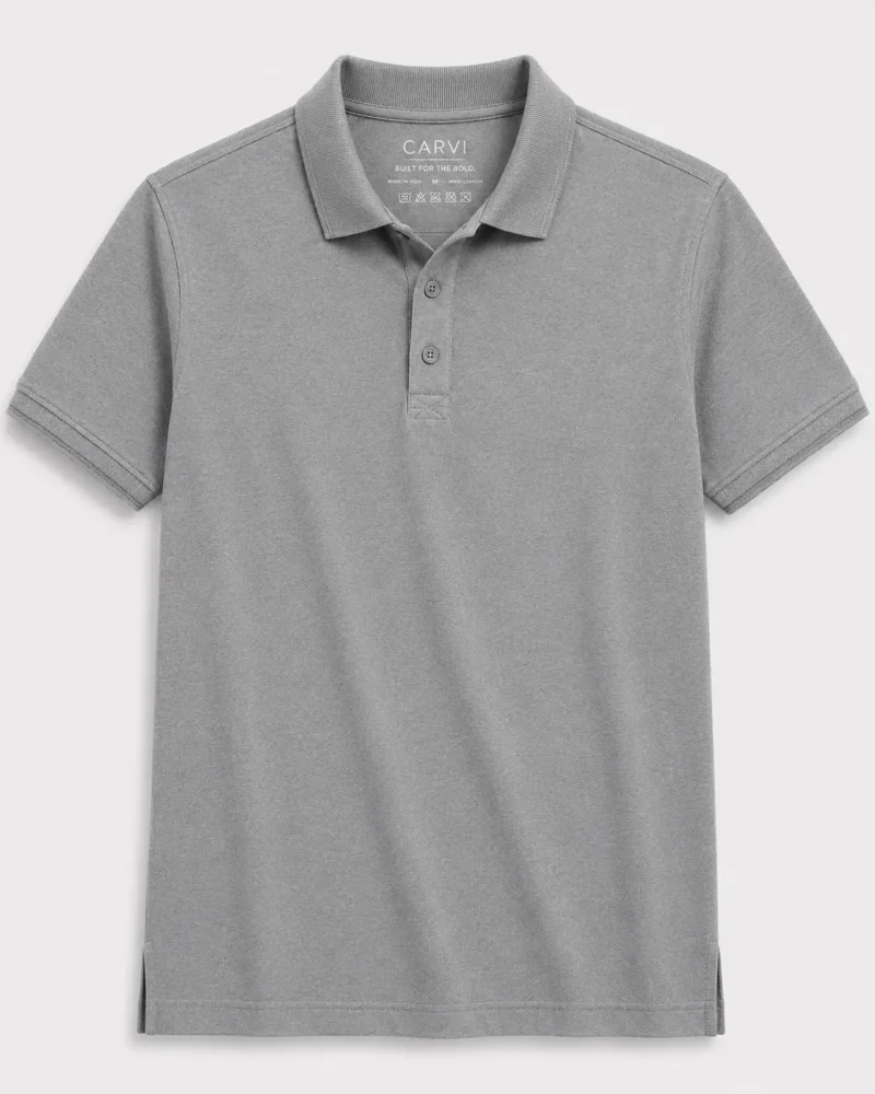 UNISEX GREY POLO T-SHIRT